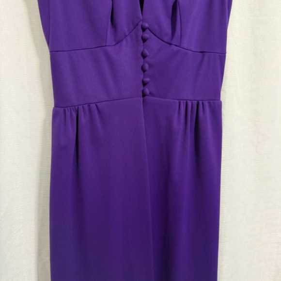 Vintage 60's Lou Ette Purple Keyhole Open Front Maxi with Micro Shorts Size M - Picture 4 of 15